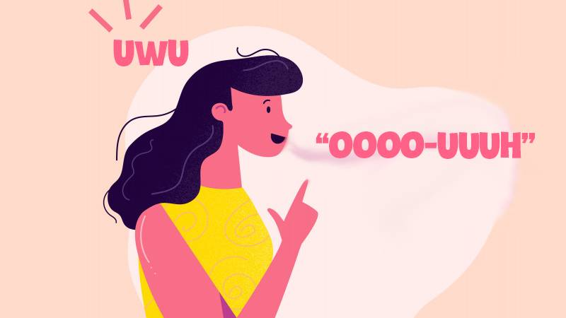 Uwu phát âm như “you-wu” hoặc “oo-wu”