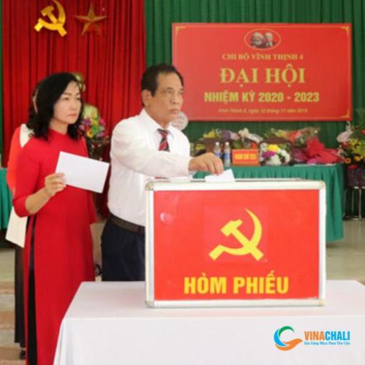 Hòm phiếu đại hội mica trong suốt, hiện đại
