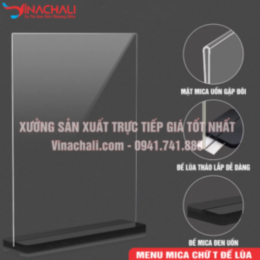 Bảng mica A4 để bàn trong suốt, hiện đại